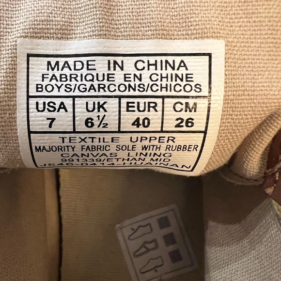 POLO CANVAS W/LEATHER TRIM CAMOUFLAGE HIGH TOP SNEAKERS. SIZE 7.   NWOT - Picture 15 of 15